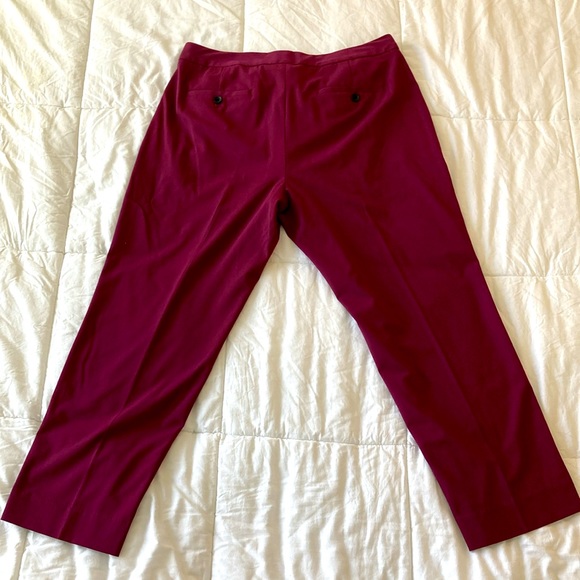 Sz 14-Worn twice! Avery Tie-waist Tailored Ankle Pant in Beet Root. - Picture 4 of 8